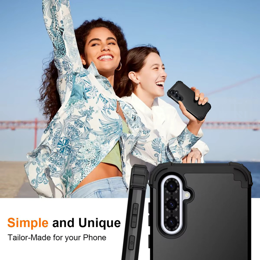 Robuste und stoßfeste Schutzhülle für Samsung Galaxy A26 5G, A36 5G und A56 in Schwarz und Lila - Bild 6