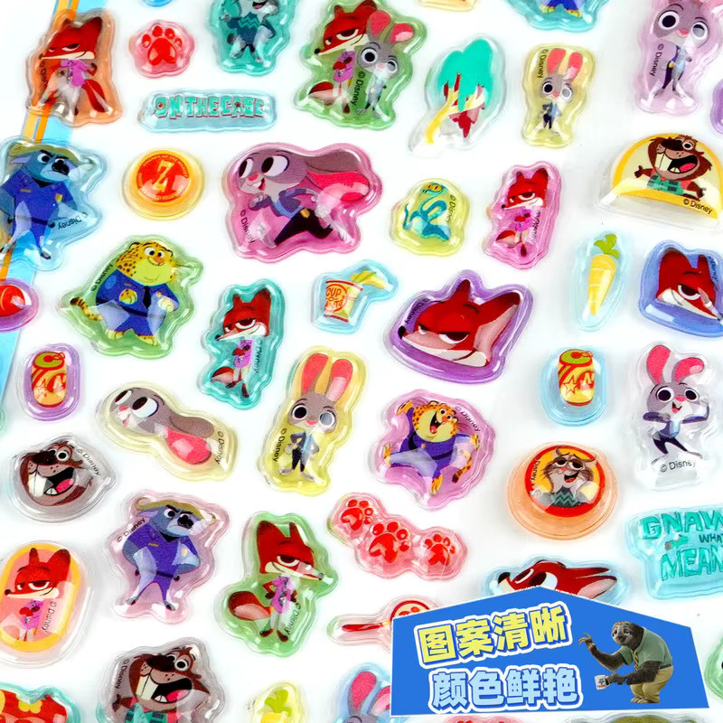 Yi ZHENG Disney Zootopia 3D Relief Kristall-Aufkleber, 2-teiliges Set - Bild 2
