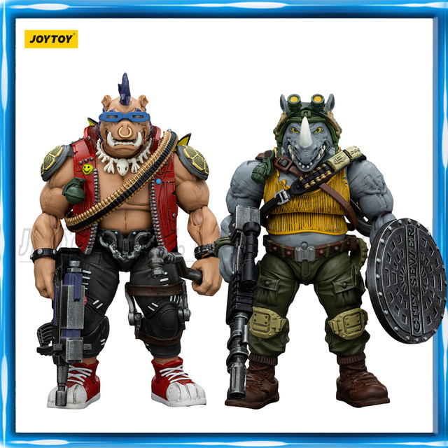 JOYTOY TMNT Ninja Turtles Bebop Rocksteady, Actionfigur, 1/18 - Bild 1