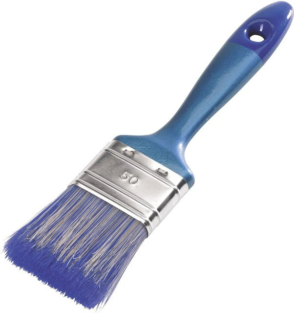 LUX-TOOLS Classic Flachpinsel für wasserbasierte Lacke, Blau, Breite: 50 mm - Bild 1