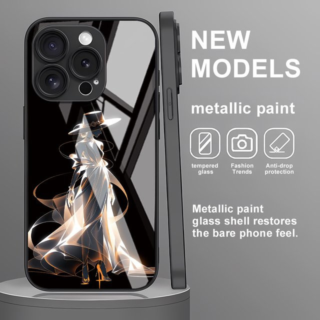 Samsung Smartphone Schutzhülle aus gehärtetem Glas für verschiedene Modelle in Schwarz - Bild 1