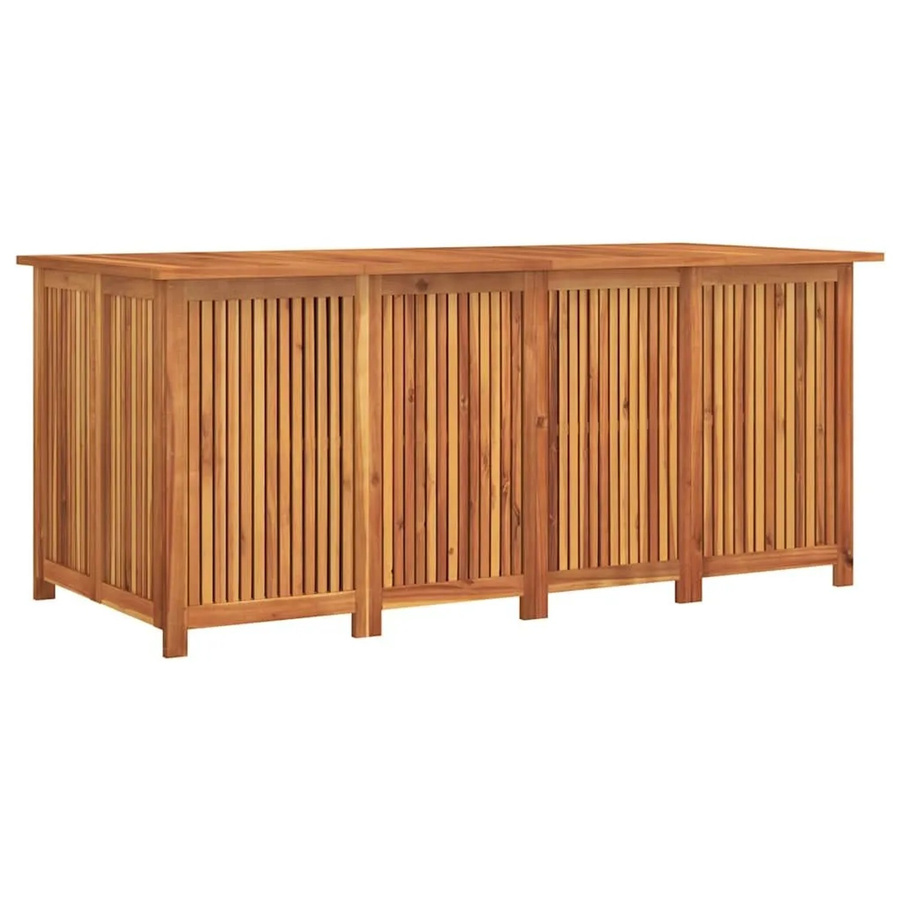 vidaXL Gartenbox aus geöltem Akazien-Massivholz, Braun, B/T/H: 200 x 80 x 75 cm - Bild 2
