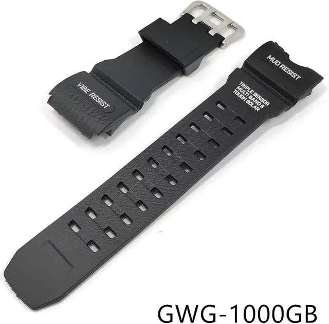 Casio Uhrenarmband Silikon, Schwarz, Herren - Bild 1