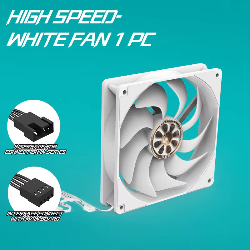 SilentEdge Air Cooler 12025 leiser 4-poliger PWM Gehäuselüfter in Schwarz, 12 V - Bild 4