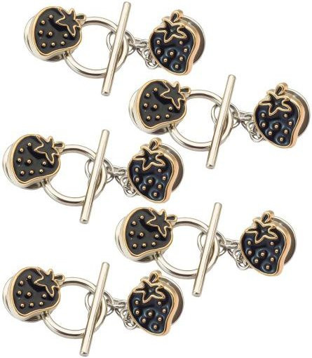 Talos Trinket Kettenknopf-Anstecknadeln, 5 Stück, beige, Unisex - Bild 1