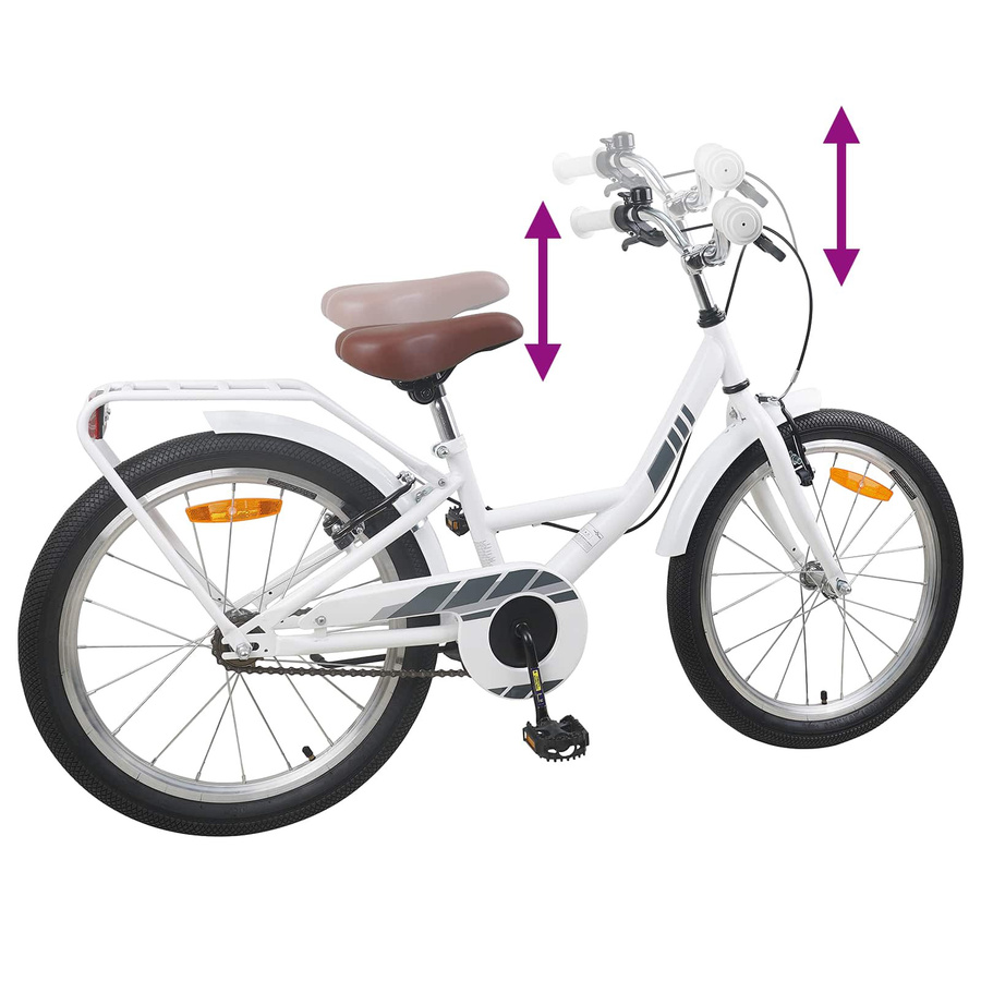 VD Home Furnishing Kinderfahrrad 18 Zoll Weiß - Bild 1