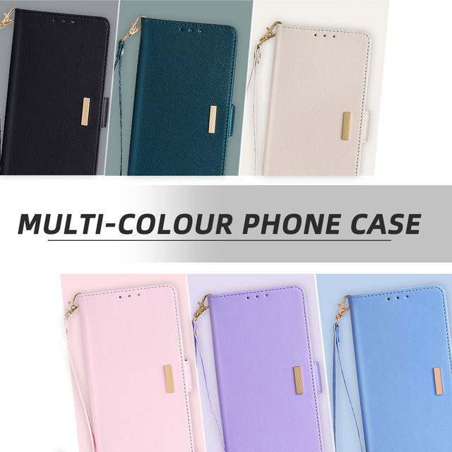 Modische Kartenhülle mit Magnetverschluss für Samsung Galaxy A73 A53 A33 A23 A21S A52S A22 XCover7 Pro M16 M06 F16 F06 in Blau - Bild 1
