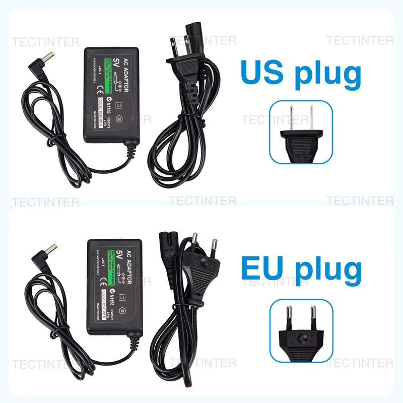 TECTINTER 5V AC-Netzteil für PlayStation PSP 1000, 2000 und 3000 Serie in Schwarz mit EU-Stecker - Bild 3