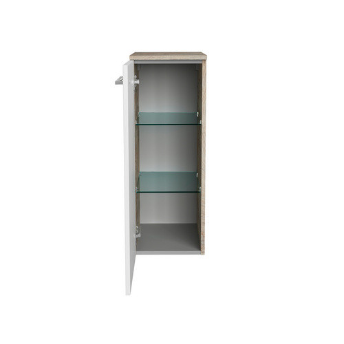 Fackelmann Bad-Hängeschrank B.Style in Eiche-weiß mit 1 Tür, B/T/H: 30,2 x 32,0 x 82,6 cm - Bild 2