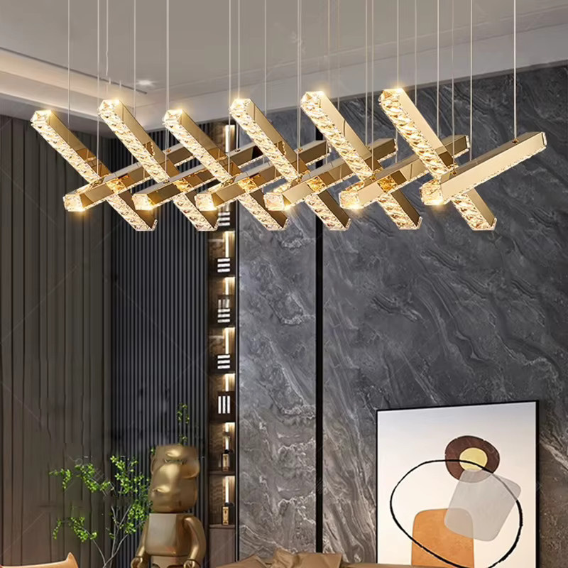 Gbbmade Nordischer Kristall-Kronleuchter in Gold/Messing für Wohnzimmer und Esszimmer - Bild 2
