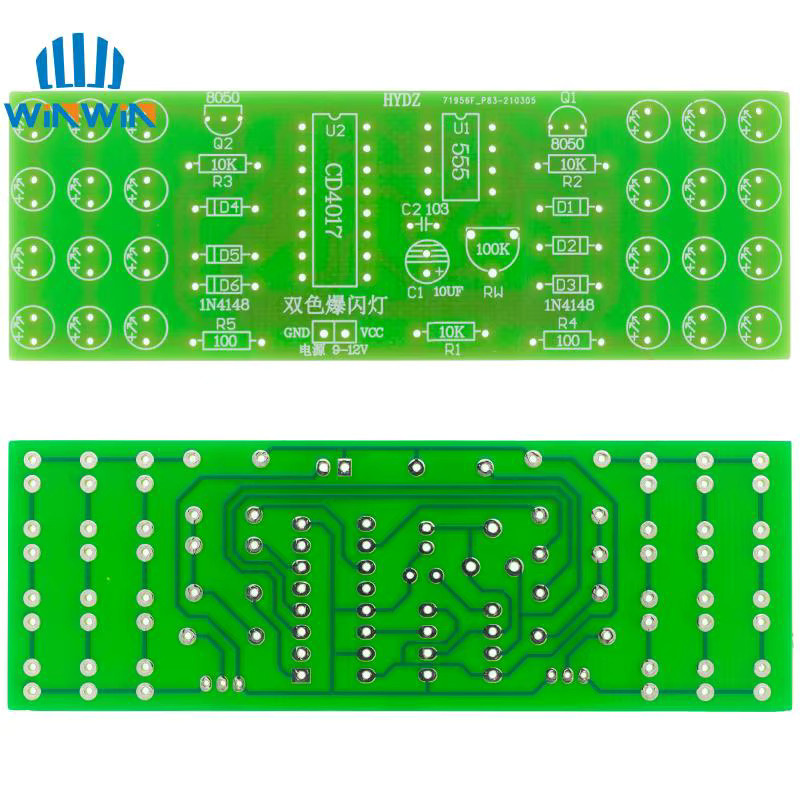 AITEWIN ROBOT DIY LED Elektronik-Blinklicht-Kit mit NE555 und CD4017 IC in Rot, Blau und Multicolour - Bild 3