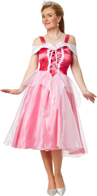 tectake Frauenkostüm Prinzessin Aurora, Rosa / Pink - Bild 1