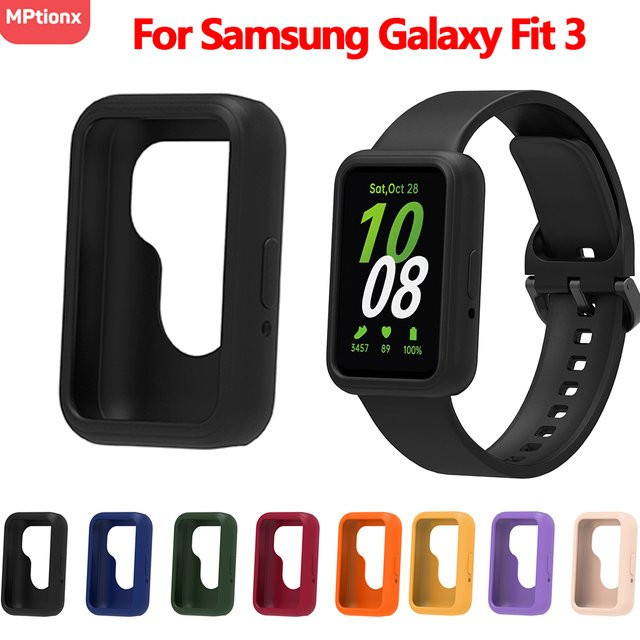 Mptionx Smartwatch-Hülle Samsung Galaxy Fit 3, Silikon, Weiß, Unisex - Bild 1