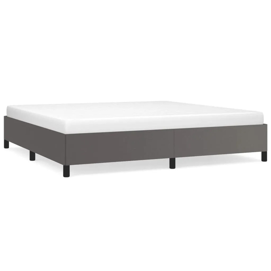 vidaXL Polsterbett aus Kunstleder in Grau, B/T: 200 x 200 cm - Bild 2