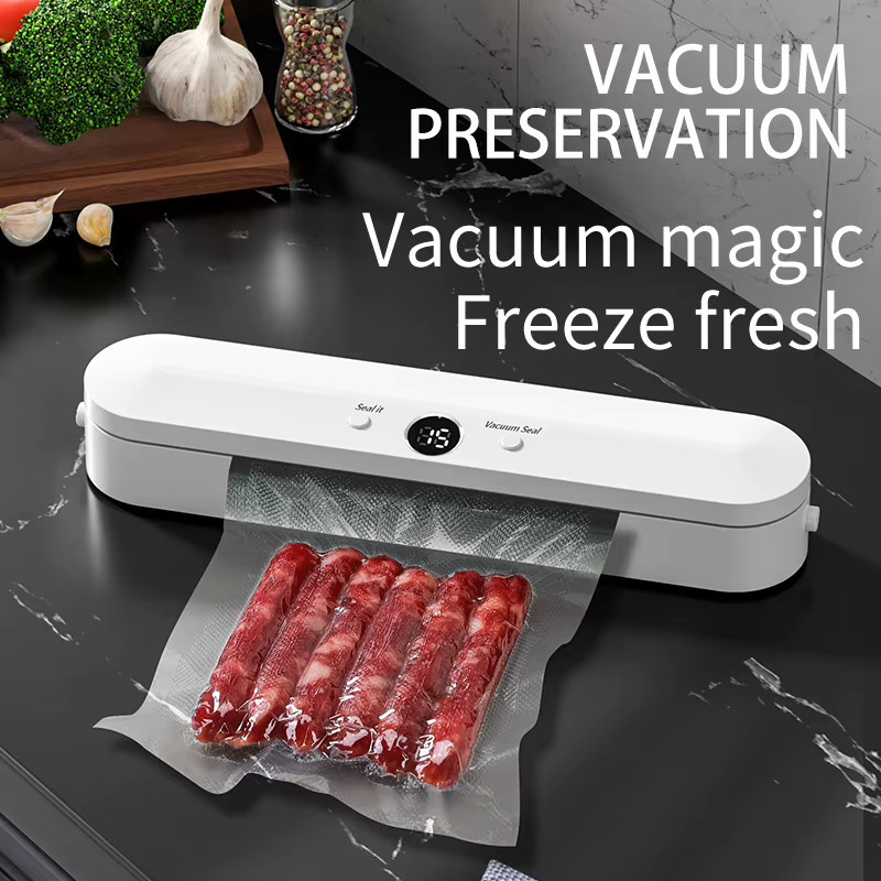 JFBONIN Automatische Vakuumiermaschine mit 10 Gratis-Vakuumbeuteln in Schwarz oder Weiß - Bild 6