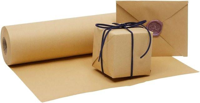 PeriPage Kraftpapier Rolle in Braun für Geschenkverpackungen und DIY-Handwerk - Bild 1