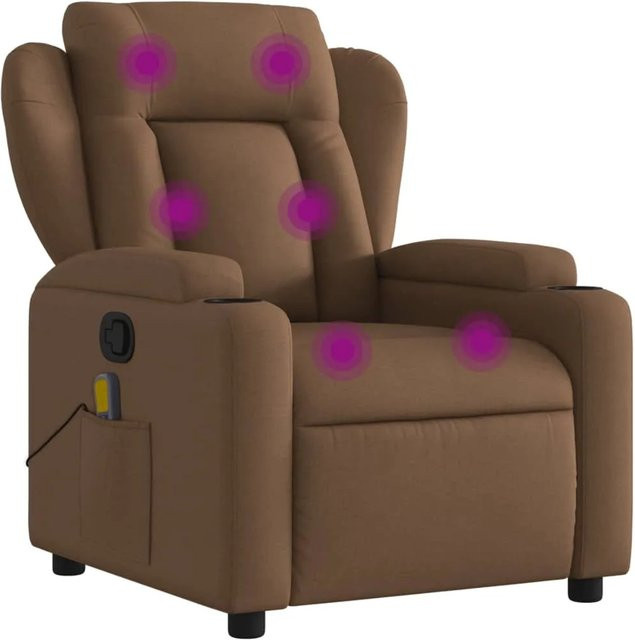 vidaXL Massagesessel Modell 7 in Braun aus Stoff mit Armlehnen - Bild 1