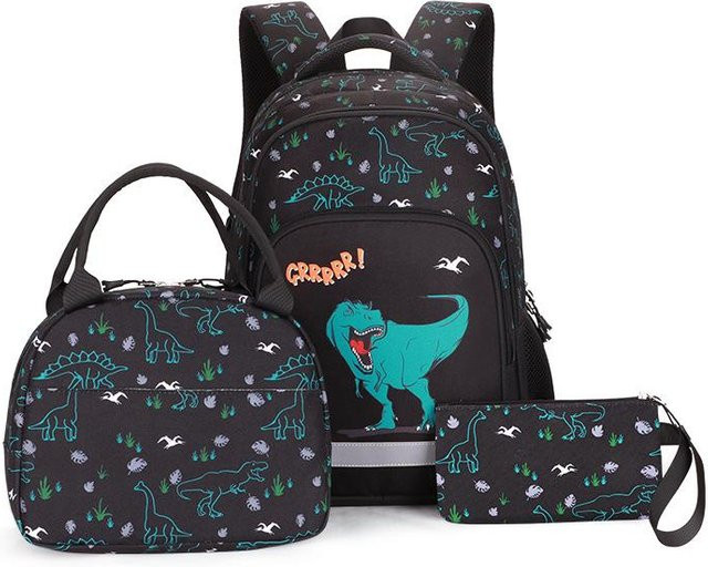 Dreiteiliges Schultaschen-Set von JMG Bags für die Grundschule in Schwarz - Bild 1