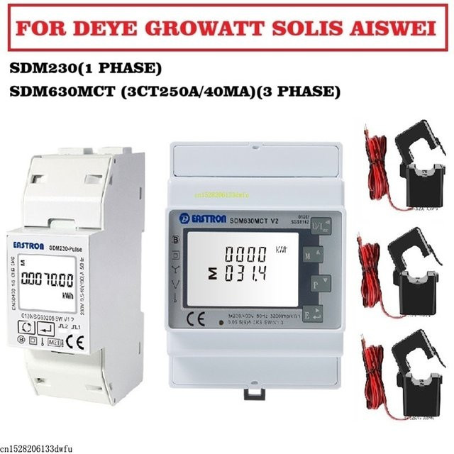 Deye Smart Energy Power Meter DDSU666 DTSU666 Modbus RS485 für Single und Three 1-3 Phasen Inverter in Weiß - Bild 1