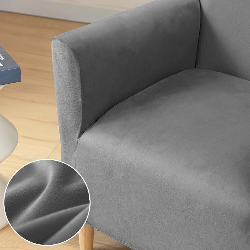 Yiran Furniture Elastischer Sesselbezug aus Samt in Gold, Waschbarer und Schmutzabweisender Stuhlschonner für Einzelsofas - Bild 3