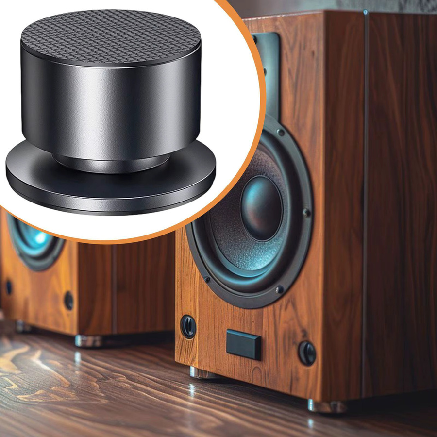 MagiDeal Lautsprecher-Spikes in Silber, stoßdämpfende Aluminium-Ersatzfüße zur Isolation für Heimkino-Audio, Subwoofer und DAC-Verstärker - Bild 4