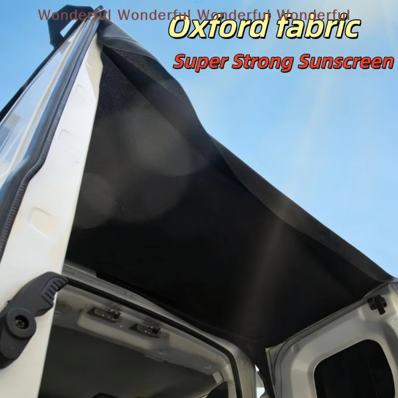 Wasserdichte Wohnmobil-Hecktür-Markise aus schwarzem Oxford-Polyester als Sonnenschutz für dein Camper Van und Outdoor-Camping - Bild 6