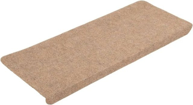 vidaXL Selbstklebende Stufenmatten 15 Stück, Beige, rutschfest und schalldämmend, B/T/H: 65 x 24,5 x 3,5 cm - Bild 1