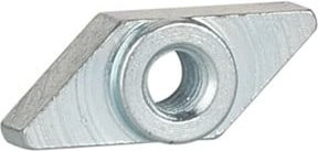 Riegler Gewindeplatte für T-Nut, passend für Kompakt- und Normzylinder, M3, Silber - Bild 1