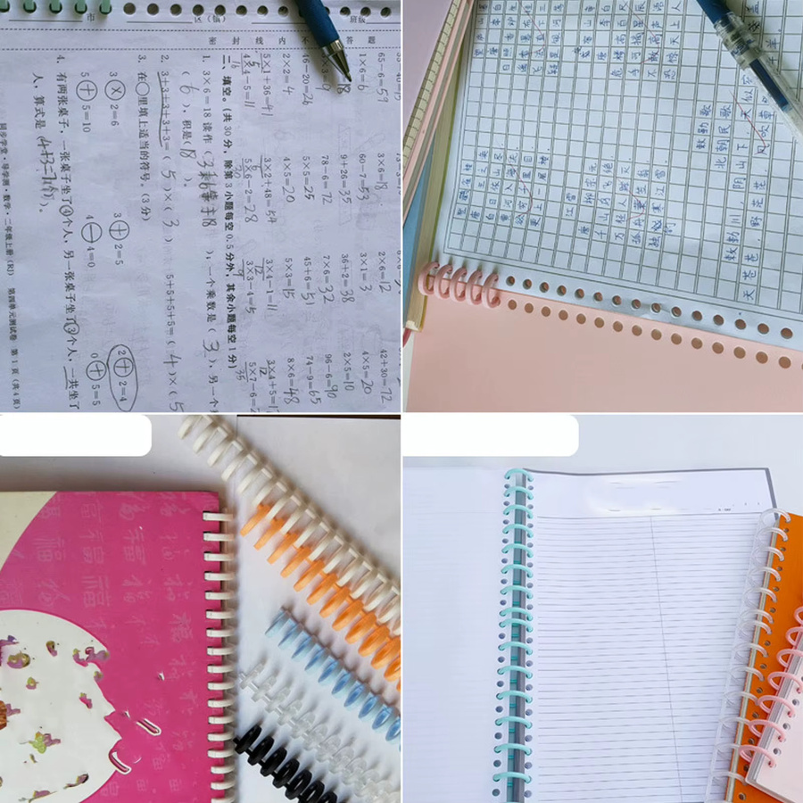 10 Stück Bindekämme aus Kunststoff in Pink für A4 und B5 Papier mit 19 mm Bindung und 150 Blatt Kapazität - Bild 2