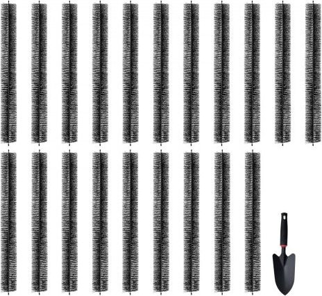 VEVOR Dachrinnenbürste Set 20er Pack Schwarz, 18,3 m Gesamtlänge, Durchmesser: 11 cm, zur Reinigung von Dachrinnen und Laubschutz für 13 cm Dachrinnen - Bild 1