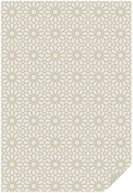 Tulup Fensterfolie mit geometrischem Muster als Sichtschutz, selbstklebend, Weiß, B: 100 cm, H: 146 cm - Bild 1