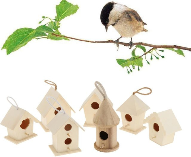Kesoto Vogelfutterstation aus Holz zum Aufhängen für Garten, Balkon und Park - Bild 1