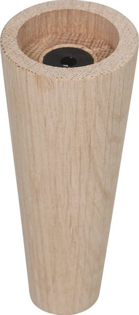 Runder Möbelfuß aus Eiche von Dieda in Braun, Höhe: 13 cm, Durchmesser: 5,5 cm - Bild 1