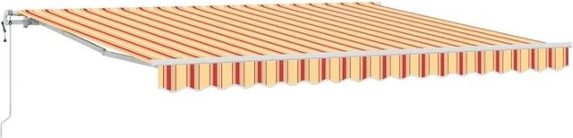 vidaXL Einziehbare Markise in Gelb und Orange, B: 400 cm, T: 300 cm - Bild 1