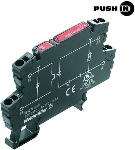 Weidmüller Optokopplerrelais 1188830000-10 Schwarz 0,5A 48 V/DC 10er Packung - Bild 1