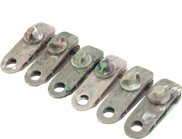 6er Set CosyHome Plane Clips aus Nylon in Grau zur Befestigung von Zelten, Markisen und Baldachinen - Bild 1