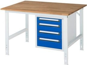 Rau Arbeitstisch Tom KM07 höhenverstellbar, B/T/H: 125 x 100 x 91-123 cm, Mehrfarbig - Bild 1