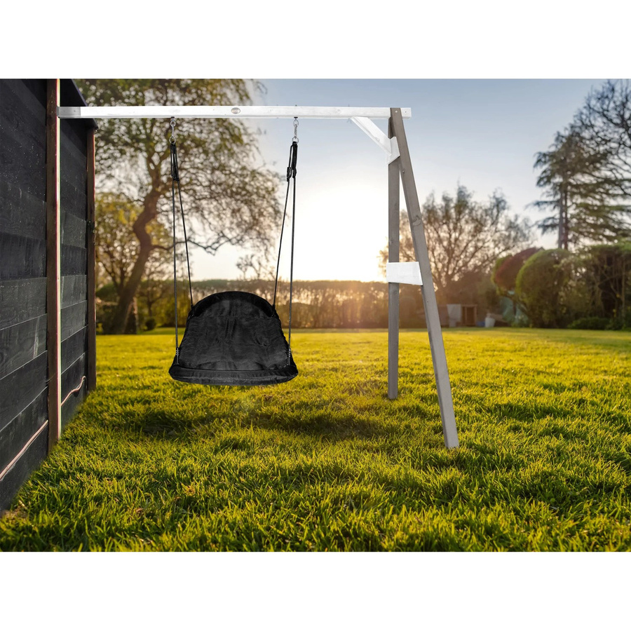 Axi Nest-Anbauschaukel Roxy in Grau und Weiß aus Hemlockholz, B/T/H: 160 x 244 x 207 cm - Bild 2