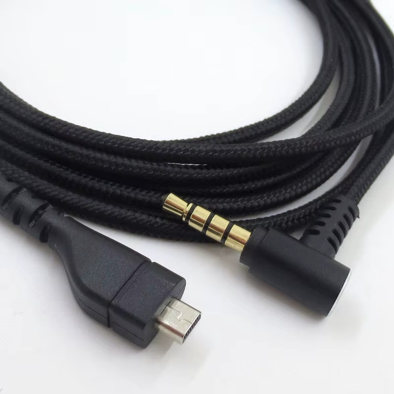 Vergoldetes 3,5 mm Audiokabel für Steelseries Arctis 3 5 7 in Schwarz, Länge: 2,0 m - Bild 3