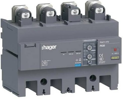 Hager HBW400L Fi-Block Alarm P630 Fehlerstromblock 4-polig 400A Grau - Bild 1