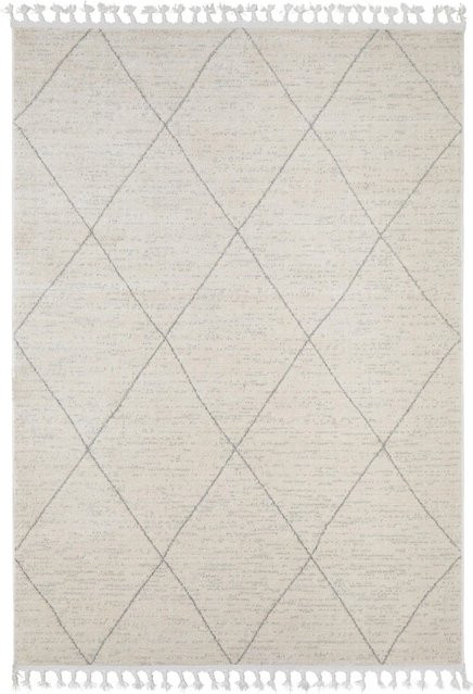 Mömax Webteppich Adjer in Hellgrau mit Diamantmuster, B/T: 160 x 230 cm - Bild 1
