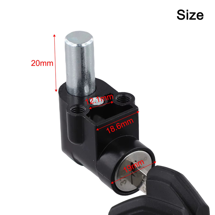 SPORTARC Elektrisches Fahrrad-Batterie-Stromschloss Power-Lock mit Schlüssel für Hailong 1 Batteriegehäuse, Schwarz - Bild 5