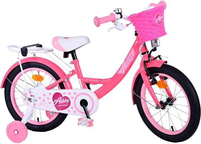 TPFSports Ashley Kinderfahrrad, Mädchen, 16 Zoll, Rosa/Rot, Rücktritt + Handbremse - Bild 1