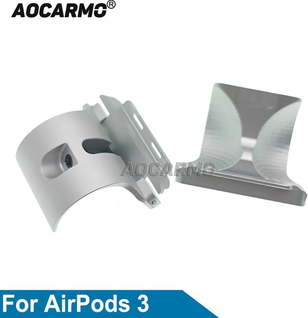 Aocarmo Ersatzteil Scharnier für Airpods 3 Ladestation in Silber - Bild 1