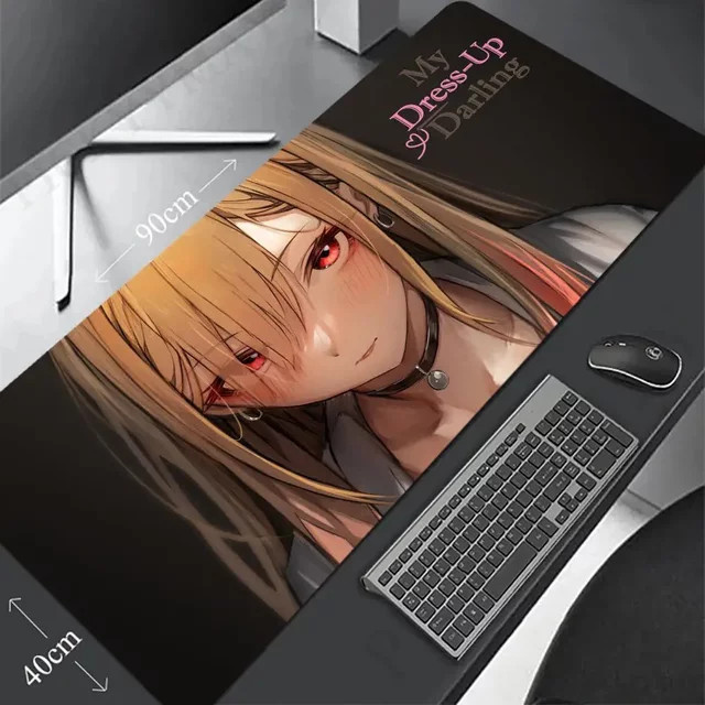 Marin Kitagawa XXL-Gaming-Mauspad rutschfest, B/T: 90 x 40 cm, schwarz/mehrfarbig - Bild 1