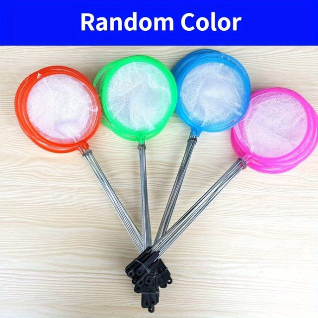jooyoo Fischernetze mit Edelstahlstange, 10-teiliges Set, bunte, feinmaschige Fisch- und Garnelenfangwerkzeuge für Outdoor-Naturspiele - Bild 1