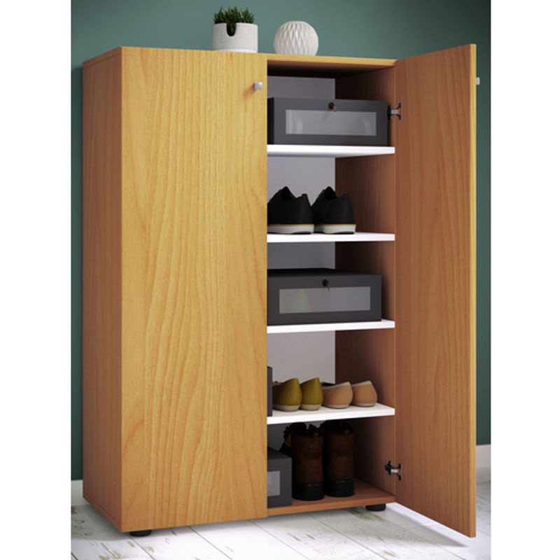 VCM Schuhschrank Lona in Buche und Braun, B/H/T: 70 x 110 x 39 cm - Bild 2