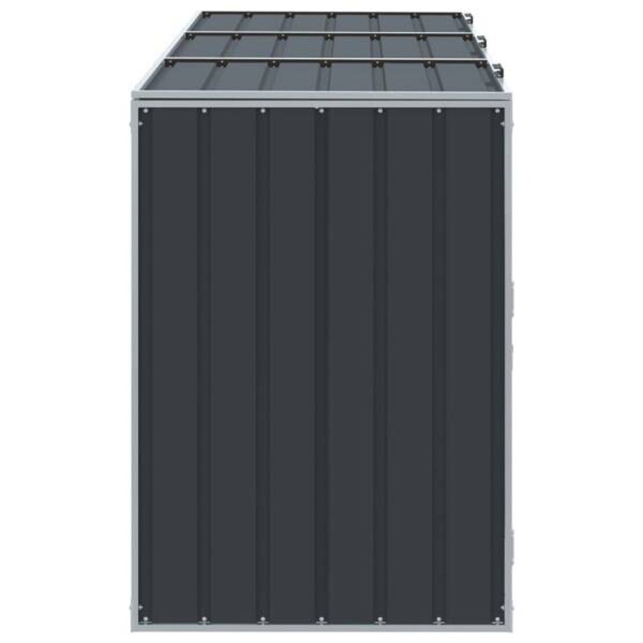 vidaXL Mülltonnenbox Dreifach Anthrazit H x B x T: 115 x 216 x 81 cm - Bild 2