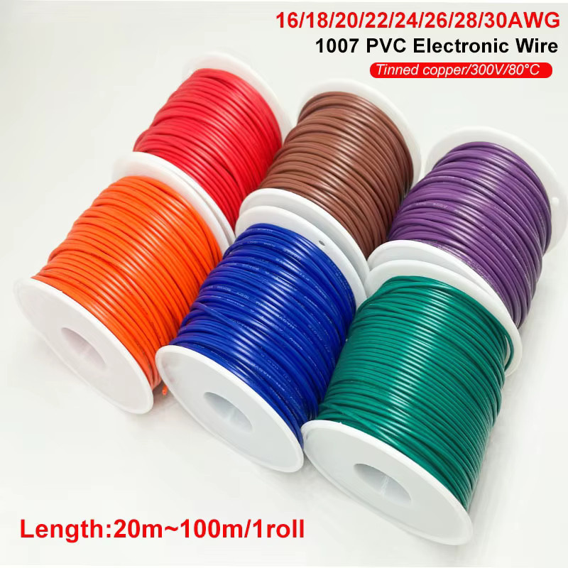 Bytebattle AWM 1007 Verbindungskabel aus verzinnter Kupferleitung mit PVC-Isolierung, Multicolour, 300V/80 °C - Bild 2