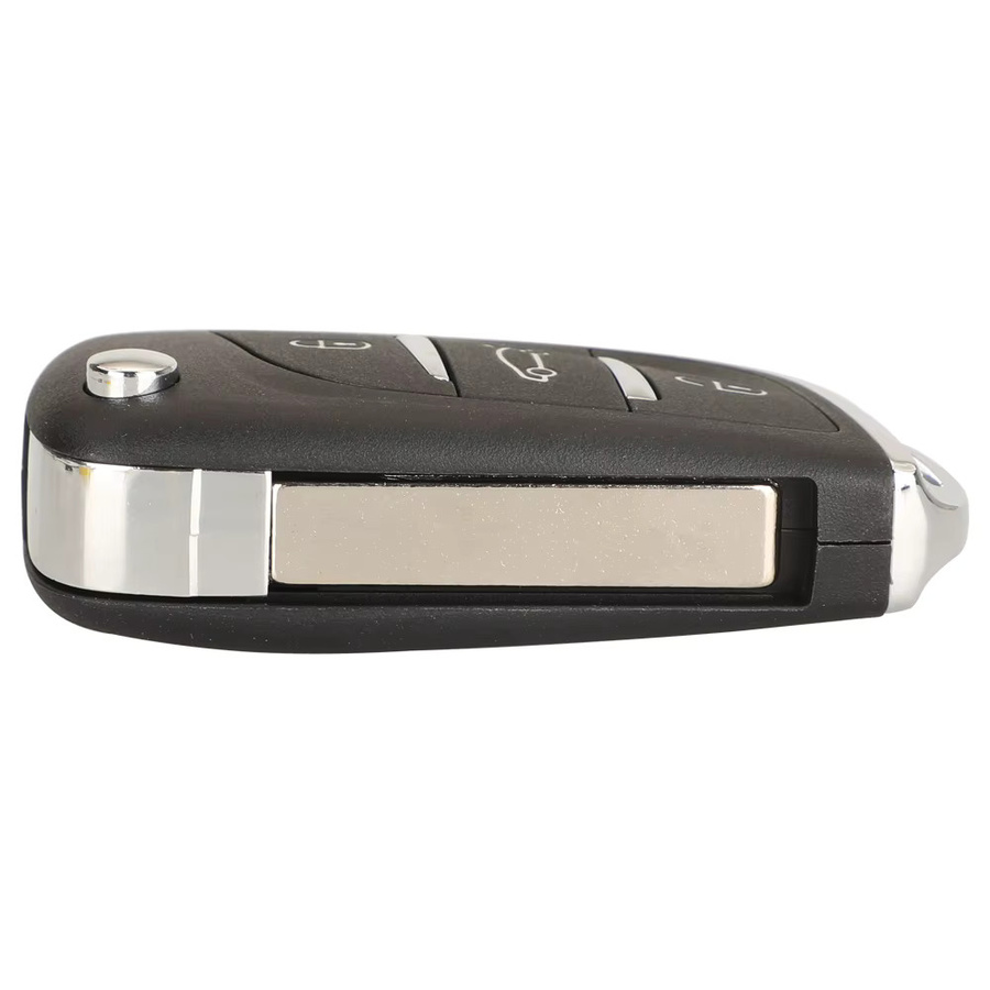Jingyuqin Auto-Fernbedienungsschlüssel 434 MHz für Citroen C4L New Elysee und Peugeot 508 3008 2008 301, Keyless ID46 VA2/HU83 mit Klinge, Schwarz - Bild 3